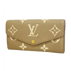 ルイ・ヴィトン(Louis Vuitton) ルイ・ヴィトン 長財布 モノグラム・アンプラント バイカラー ポルトフォイユサラNM M81049 トゥルトレール クレームレディース