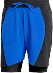 新品 [アディダス] ショートパンツ テニス ショーツタイツセット メンズ JTB80 ルシッドブルー/ブラック (IT2264) M