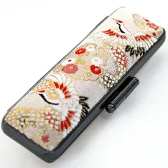 実印 印鑑ケース おしゃれ はんこケース 千鶴万亀 鶴 16.5mm ～ 18mm 朱肉付き 印鑑収納 プレゼントやギフト 実印 銀行印 認印 個人ハンコ 送料無料