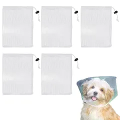 RICISUNG 犬 口輪 犬用口輪 拾い食い防止 カバー ネット 5個パック 誤飲防止 誤食防止 マズルガード 通気性 耐久性 装着簡単 噛み癖対策 散歩 安全 小型犬用 0