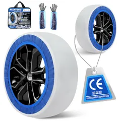 新品 NIANTONG【正規品】布製タイヤすべり止め 布製 タイヤチェーン スノーソックス 非金属 チェーン CE認定 チェーン規制対応 軽自動車 スノーチェーン 軽量静音 簡単装着 タイヤを傷まない 冬の雪道と凍結道対策 (NT63)：165/60R15 1