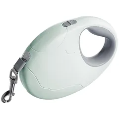 MONIWOLLY 犬 リード 伸縮 リード 引き込み式犬リード 小型犬用 リード 犬 巻き取りがスムーズで 360°タングルフリー 強いナイロンテープ 一時停止 片手ブレーキ 滑り止めハンドル付き 長さ３m 犬・猫兼用 耐久性 緑 0