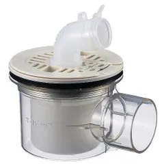 新品 SANEI(サンエイ) 洗濯機排水トラップ VP・VUパイプ兼用 透明 H5555-50