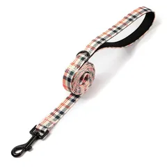 OGURIYA 犬用リード 小型犬 1.52ｍ定番リード 中型犬 大型犬用リード ペット用品 犬ハーネス 通気性 おしゃれ 安全 しつけ用 訓練(カーキチェック柄) 1