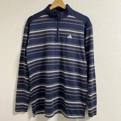 (^w^)b adidas golf アディダスゴルフ 長袖カットソー Tシャツ ロンT トレーニングウェア ハーフジップ ポリエステル ポリウレタン ネイビー 紺 茶色 ベージュ ライトブルー 水色 ホワイト 白 メンズ サイズ M OM11277HG