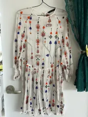 ザラ 刺繍 シースルー レイヤード ONE PIECE