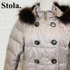Stola. ストラ ダウンコート ファー付き アウター ベージュ 38 0248Kのサムネイル