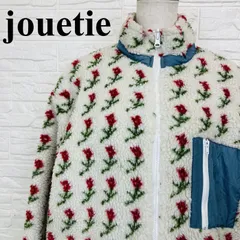 jouetie ジュエティ ボアジャケット アウター フラワー柄 ホワイト M 0249K