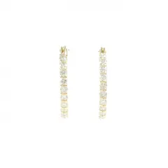 K18YG ダイヤモンド フープ ピアス 0.50CT