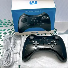 任天堂純正 Wii U PRO コントローラー kuro 黒 WUP-005 動作確認済み 良好 完備品 プロコン ワイヤレス Nintendo ウィーユー 周辺機器 スマブラ スプラトゥーン バーチャルコンソール レトロゲーム コレクション 🌸