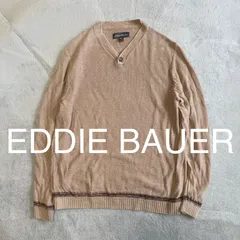 Eddie Bauer サマーニット　ベージュ Vネック ニットセーター　エディーバウアー　麻100％のサムネイル