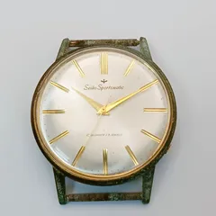 【稼働】0317-2 SEIKO Sportsmatic セイコー スポーツマチック 15017 メンズ腕時計 フェイスのみ ゴールド文字盤
