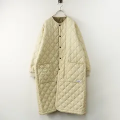 人気 美品 アーメン ARMEN ヒートキルト オーバーサイズ ノーカラーコート ロング丈 2 ベージュ┃ポーランド製【2400014868067】のサムネイル