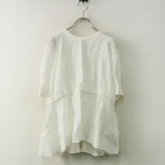 ミスティック mystic リボン  ギャザー ブラウス F｜オフホワイト トップス 半袖 カットソー シャツ【2400014860108】