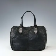 【Y2K・希少】DIESEL ディーゼル ボストンバッグ 黒 レザー×ラメ 肩掛け トートバッグ ブラック ユニセックス 男女兼用