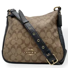 美品　COACH　コーチ　エリー　ショルダーバッグ　シグネチャー　PVC
