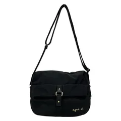 agnes b(アニエスベー) ショルダーバッグ - 黒 斜めがけ レザー