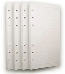 手帳リフィル バイブルサイズ 横罫 【4冊セット】 180枚 6穴 システム手帳 メモ帳 リフィル バイブル 6穴 レフィル 中身 A6 (横罫)