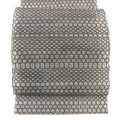 袋帯 美品 名品 無月 落款 幾何学模様 箔 黒 全通 正絹 【中古