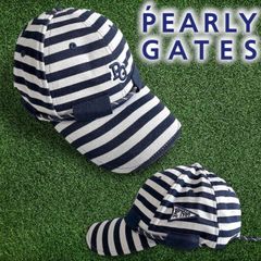 ☆PEARLY GATES☆パーリーゲイツ☆ボーダー柄☆ゴルフキャップ☆タグ 