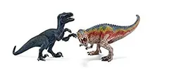 【中古】シュライヒ 恐竜 ティラノサウルス・レックスとベロキラプトル (小) フィギュア 42216