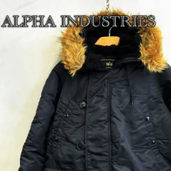 ALPHA INDUSTRIES アルファ N-3B フライトジャケット MIL-J-6279 ミリタリー アウター 極寒地用パーカー MEDIUM ブラック メンズ ファッション _218023