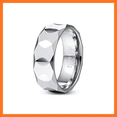 【新品】 083基地 リング メンズ タングステン 指輪 アクセサリー 横幅9mm 鋼色 ring サイズ14号 1