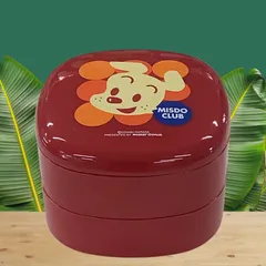 ミスド　ミスタードーナツ　ミスドクラブ　原田治　オサムグッズ　二段式重箱　弁当箱　ノベルティグッズ　非売品
