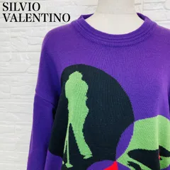 SILVIO VALENTINO シルビオバレンチノ セーター ニット ユニセックス パープル L 0247Kのサムネイル