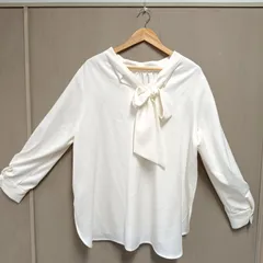 ★ビジネスシーンはもちろん卒後式、入学式に★ ボウタイブラウス 【3L】 大きいサイズ