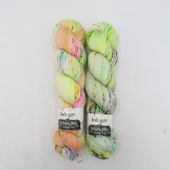 毛糸 Hedgehog Fibres Sock yarn 2カセ 1カセ約400m PESTO SORBET HHF 手染め糸 中細 未使用品