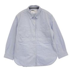 MHL. PINPOINT SHIRTING サイズ1 595-6253505 定価19800円 長袖シャツ ライトブルー レディース エムエイチエル【中古】6-0303M♪