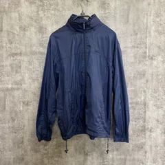 【k-325】FIRST DOWN LLサイズ ナイロンジャケット ブラック ジップアップ 軽量ジャケット アウトドアジャケット メンズ 古着 シンプル 防風 春秋