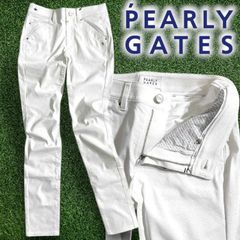 1 新品 パーリーゲイツ 日本製 ハイストレッチ 無地 ロング パンツ 白