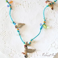 パルナートポック   [送料無料]   放鳥タイム  ネックレス  文鳥  正規取扱店  鳥 小鳥 アクセサリー   雑貨  小物  パタパタ民族　ペンダント