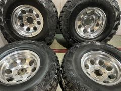 【DUNLOP GRANDTREK MT2 LT285/75R16】夏タイヤ【ブラッドレー IX 16インチ 8J6HPCD139.7±0】ホワイトレター ランクル80等　(TE963) クレジットカード QR決済可能 DUNLOP GRANDTREK MT2 LT285/75R16】夏タイヤ【ブラッドレー IX 16