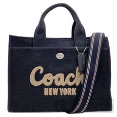 ラスト1点 新品未使用COACHコーチ カーゴ トート 26 デニムブルー