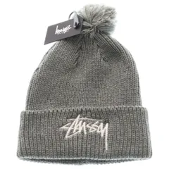 STUSSY (ステューシー) STOCK FA15 POM BEANIE ストック ポム ニットビーニー 帽子 グレー 132715のサムネイル