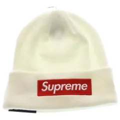 SUPREME (シュプリーム) 21AW ×NEW ERA Box Logo Beanie ニューエラ ボックスロゴデザイン ビーニー ニット帽 ホワイト