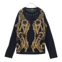 VERSACE (ヴェルサーチ) L/S T-SHIRT 総柄長袖Tシャツ ロンT ブラック B3GOB786のサムネイル