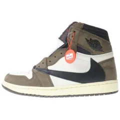 NIKE (ナイキ) ×TRAVIS SCOTT AIR JORDAN 1 RETRO HIGH OG TS SP CD4487-100 トラヴィススコット エアジョーダン1 ハイカットスニーカー ブラウン/ホワイト 箱