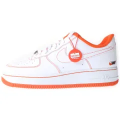 NIKE (ナイキ) AIR FORCE 1 LOW 07 LV8 EMB Rucker Park エアフォース1 ロー ローカットスニーカー US9/27.0cm CT2585-100 ホワイト/オレンジ