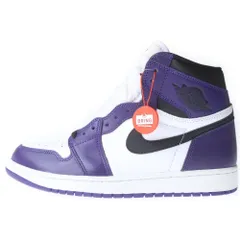 NIKE (ナイキ) AIR JORDAN 1 RETRO HIGH OG COURT PURPLE 555088-500 エアジョーダン1 レトロ ハイ コート パープル ハイカットスニーカー ホワイト/パープル US10/28.0cm