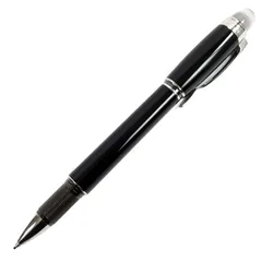 【ドンドン見直し】美品 MONTBLANC モンブラン スターウォーカー ホワイトスター キャップ式 ボールペン ブラック シルバー