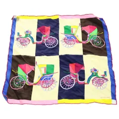 HERMES (エルメス) カレ45 ガヴロッシュ 精巧な馬車 シルクスカーフ マルチ