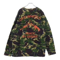 OFF-WHITE (オフホワイト) 17SS Camouflage Sweatshirt カモフラージュ 迷彩クルーネックスウェットトレーナー カーキ