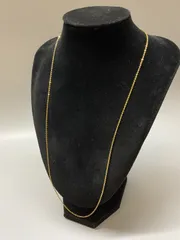 SN1448 シンプル NS刻印有り ゴールドカラー ゴールドチェーン あずきチェーン チェーンネックレス アンティーク アクセサリー 首飾り ネックレス 首周り63.5cm