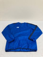 送料無料★new balance ニューバランス★ピステ ナイロントレーナー 長袖シャツ★メンズ Mサイズ★青 #80317sj147
