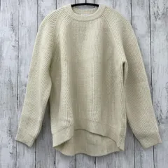 【 LOWRYS FARM 】 クルーネックニット セーター ホワイト M