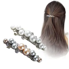 特価商品　日常 通勤通学 おしゃれ 誕生日 優雅的 シンプル 発表会 女性 可愛い 結婚式 優しい 卒業式 上品 真珠 入学式 パール パーティー 髪飾り 髪留め 記念日 ヘアアクセサリー プレゼント ヘアクリップ バレッタ 2個セット FASELE